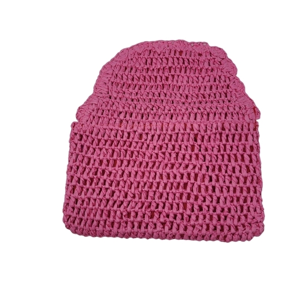 NWT MELROSE AND MARKET Lacey Straw Clutch In Pink - Picture 2 of 3